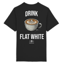 Drink Flat White - Heavy Oversized Organic Shirt