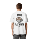 Drink Flat White - Heavy Oversized Organic Shirt - BREWSTATE