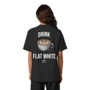 Drink Flat White - Heavy Oversized Organic Shirt - BREWSTATE