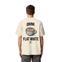 Drink Flat White - Heavy Oversized Organic Shirt - BREWSTATE